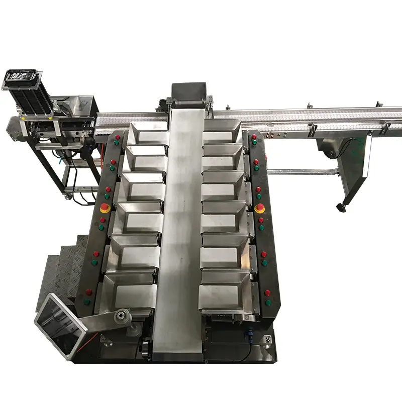 Mesin pengemas beurat bets sayuran CE produsén timbangan kombinasi linier pikeun produk dahareun seger 1