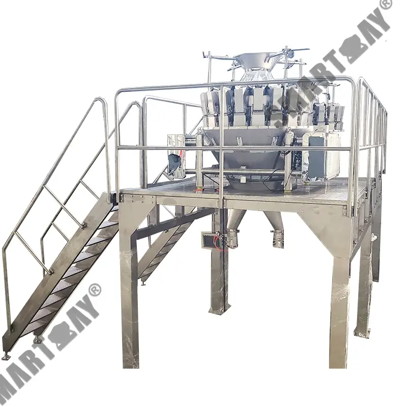 Hallefautomatesch Bag-in-Bag-Versiegelungsmaschinn fir Schockelasbounen-Snacks, Gewiichts- a Verpackungsmaschinn 1