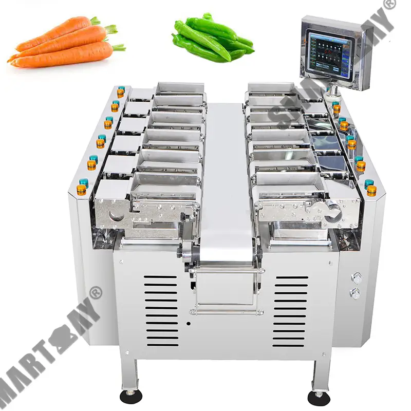 Taas nga katukma sa sili nga 12 ka ulo nga linear combination weigher machine para sa carrot belt multihead weigher para sa preskong mga utanon 1