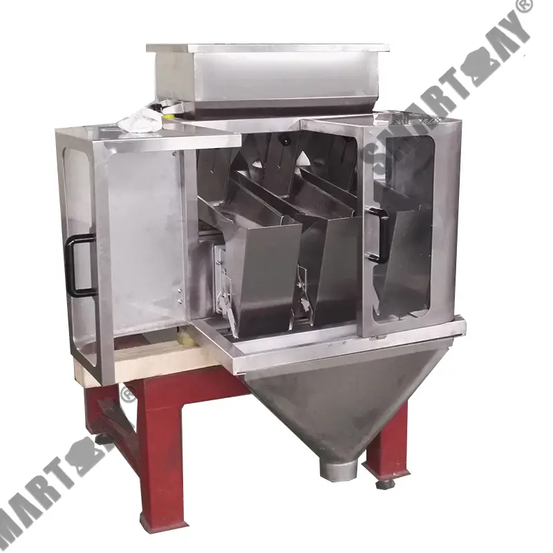 Macchina pesatrice lineare a 3 teste per la pesatura di piccoli granuli 1