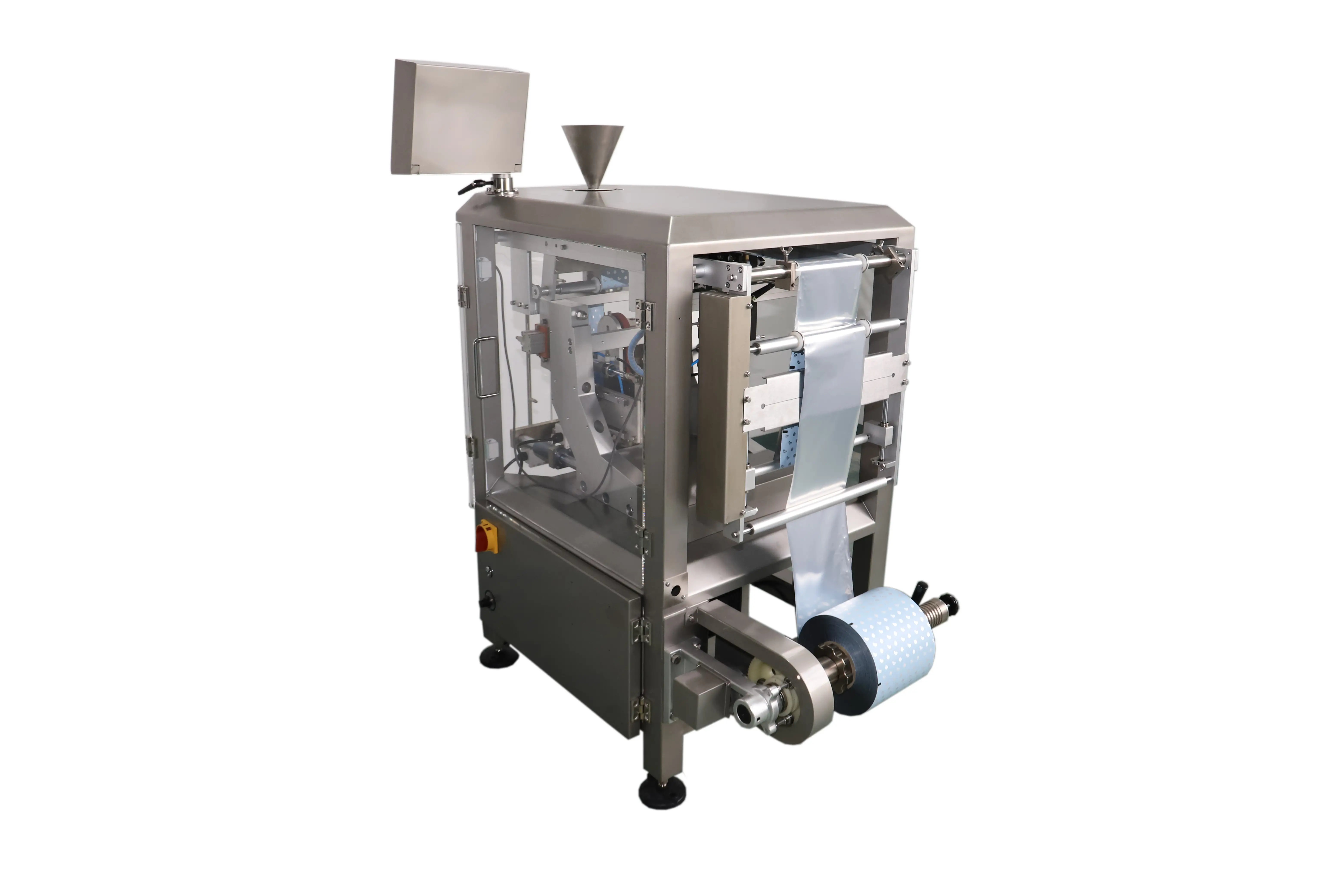 VFFS立式成型填充封口包装机，用于包装谷物颗粒袋。 1