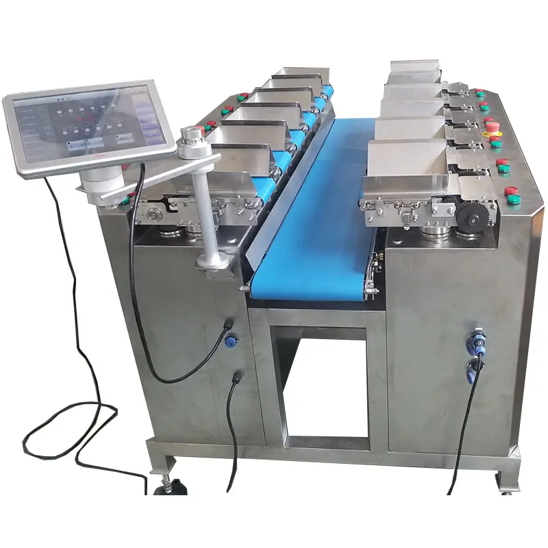 Automatic intelligent frozen pork weighing machine linear combination weighers with waterproof conveyor belt for meat 1