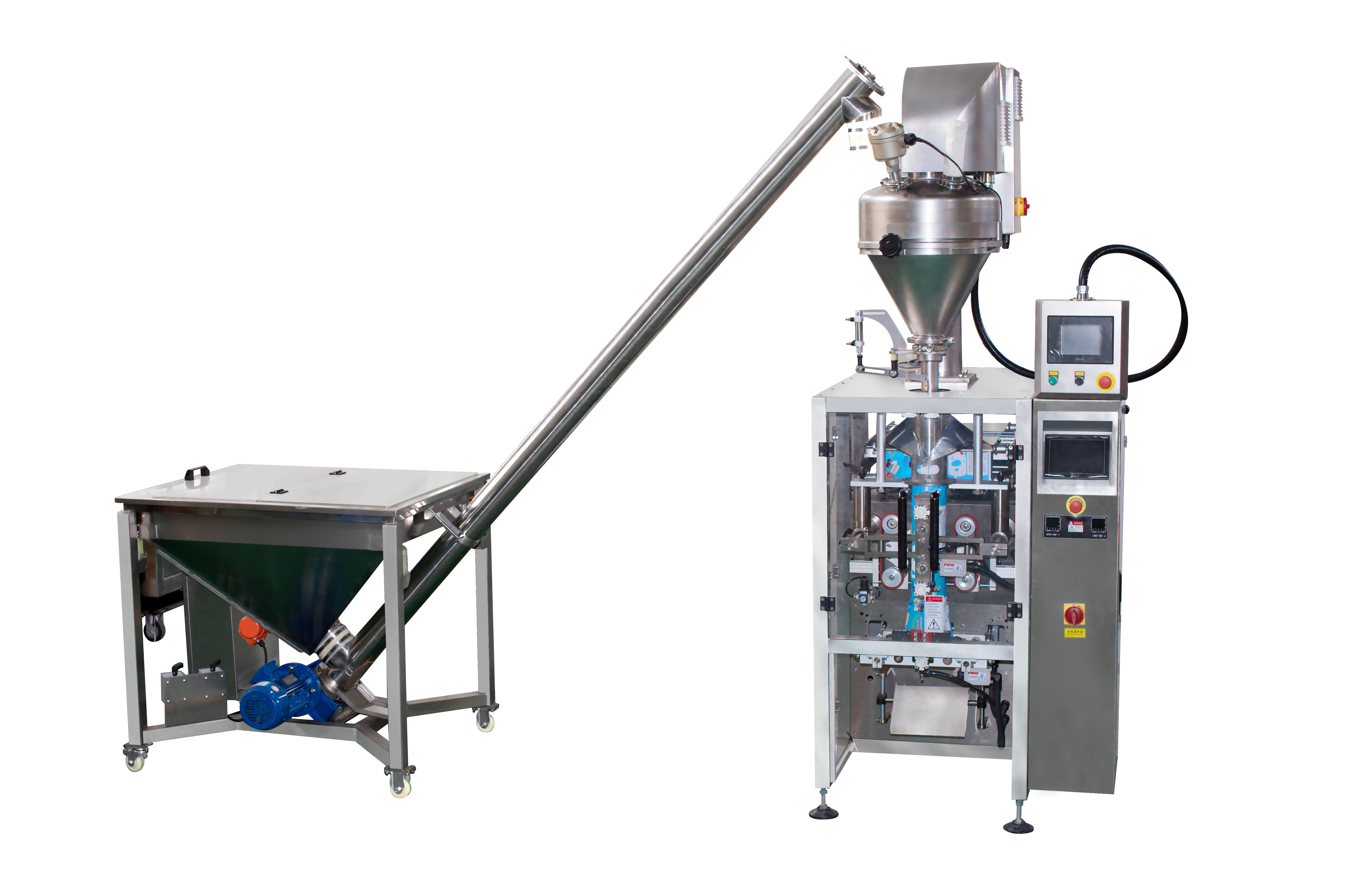 Vertical packaging line milk powder pouch bagging equipment sachet packing machine with screw conveyor 6