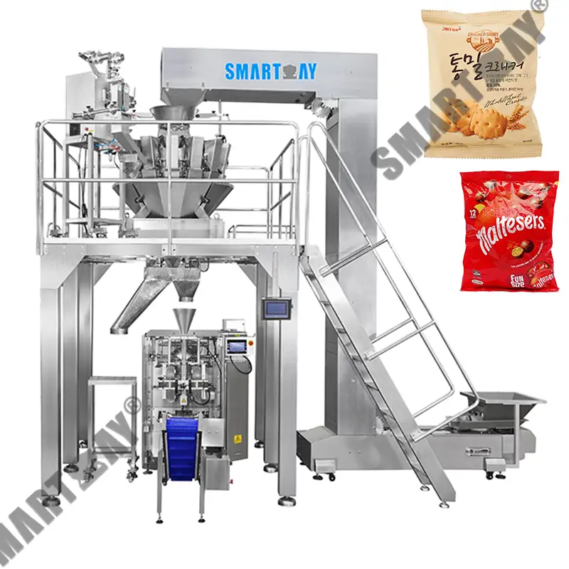 ເຄື່ອງບັນຈຸເຂົ້າໜົມຫວານຄວາມແມ່ນຍໍາສູງເຄື່ອງຫຸ້ມຫໍ່ແນວຕັ້ງຄຸກກີ້ຊັອກໂກແລັດ VFFS ເຄື່ອງຫຸ້ມຫໍ່ສຳລັບອາຫານຫວ່າງບິດສະກິດ 1