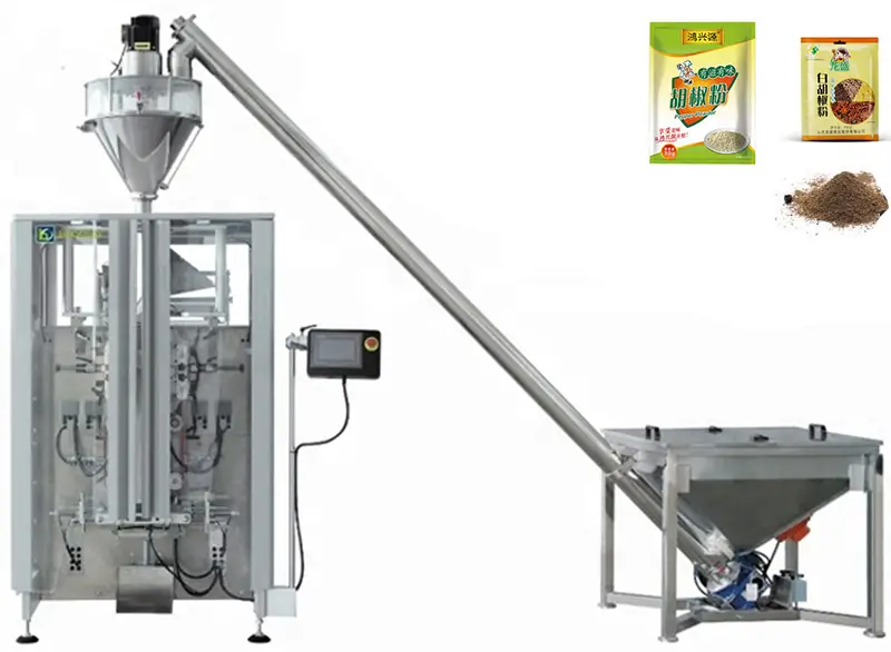 Makinang pang-pambalot ng couscous pouch na may itim na paminta na may patayong pouch, awtomatikong makinang pang-pambalot na may turnilyo 1