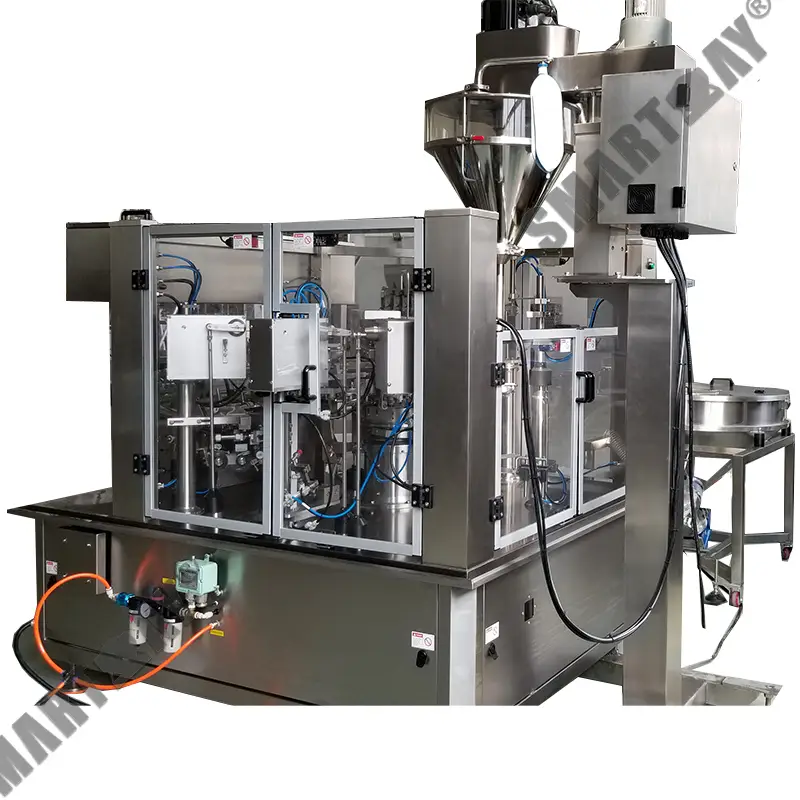 ម៉ាស៊ីនវេចខ្ចប់ម្សៅកាហ្វេប្រភេទរ៉ូតារីដែលផលិតរួចជាស្រេច doypack ប្រភេទរើស-បំពេញ-បិទជិត 1