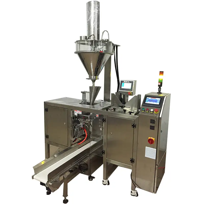 Màquina d'embalatge de bosses de peu de farina de proteïna en pols amb segell de farciment d'una sola estació 1