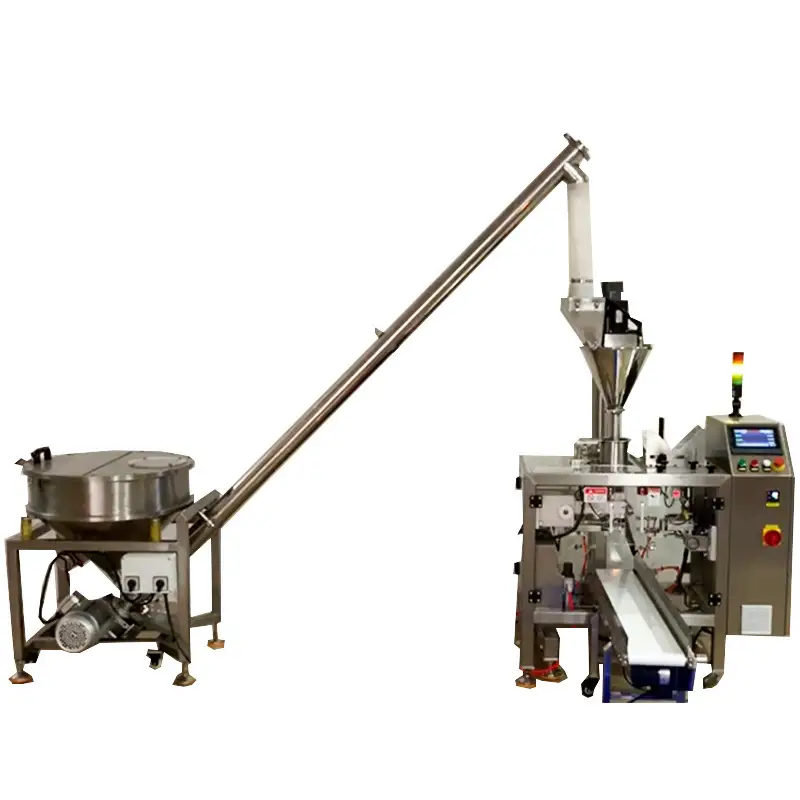 Single station premade pouch doypack pick-fill-seal packing machine with screw feeder for wheat flour powder 1