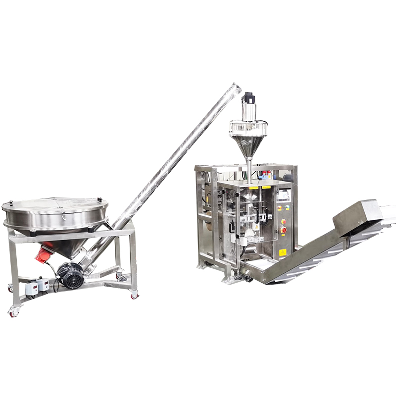 เครื่องบรรจุภัณฑ์แบบแนวตั้งเชิงปริมาณ พร้อมระบบป้อนแบบสกรูและระบบบรรจุแบบเกลียวลำเลียง สำหรับผงอนุภาค 5