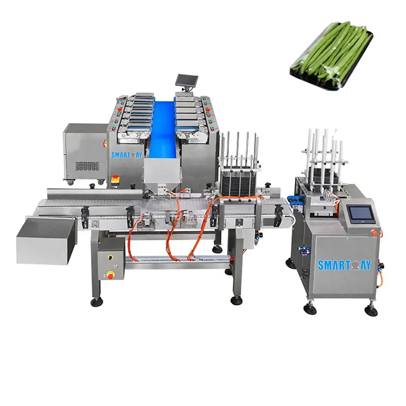Automatic weighing filling sealing snow bean tray packing machine pepper packaging machine for bamboo shoots 1