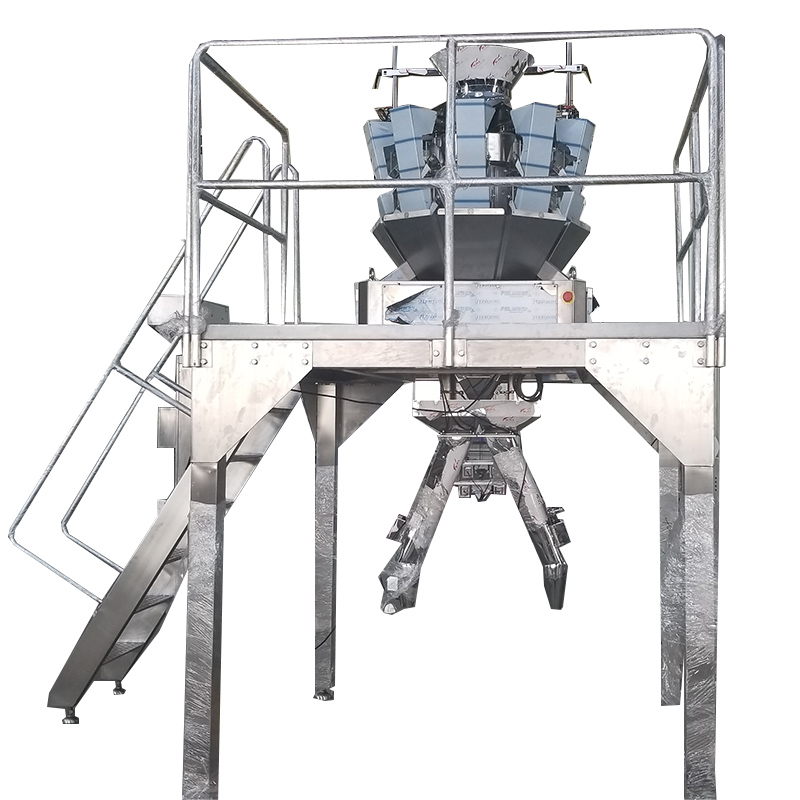 Pusiau automatinis šokolado pupelių pakavimo aparatas su dviguba išleidimo anga užkandžiams 5