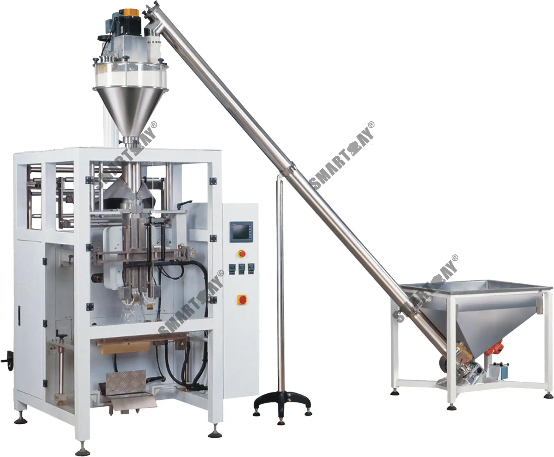 Alta precizeco kafpulvora faruno vertikala pakado kaj sigelado 1