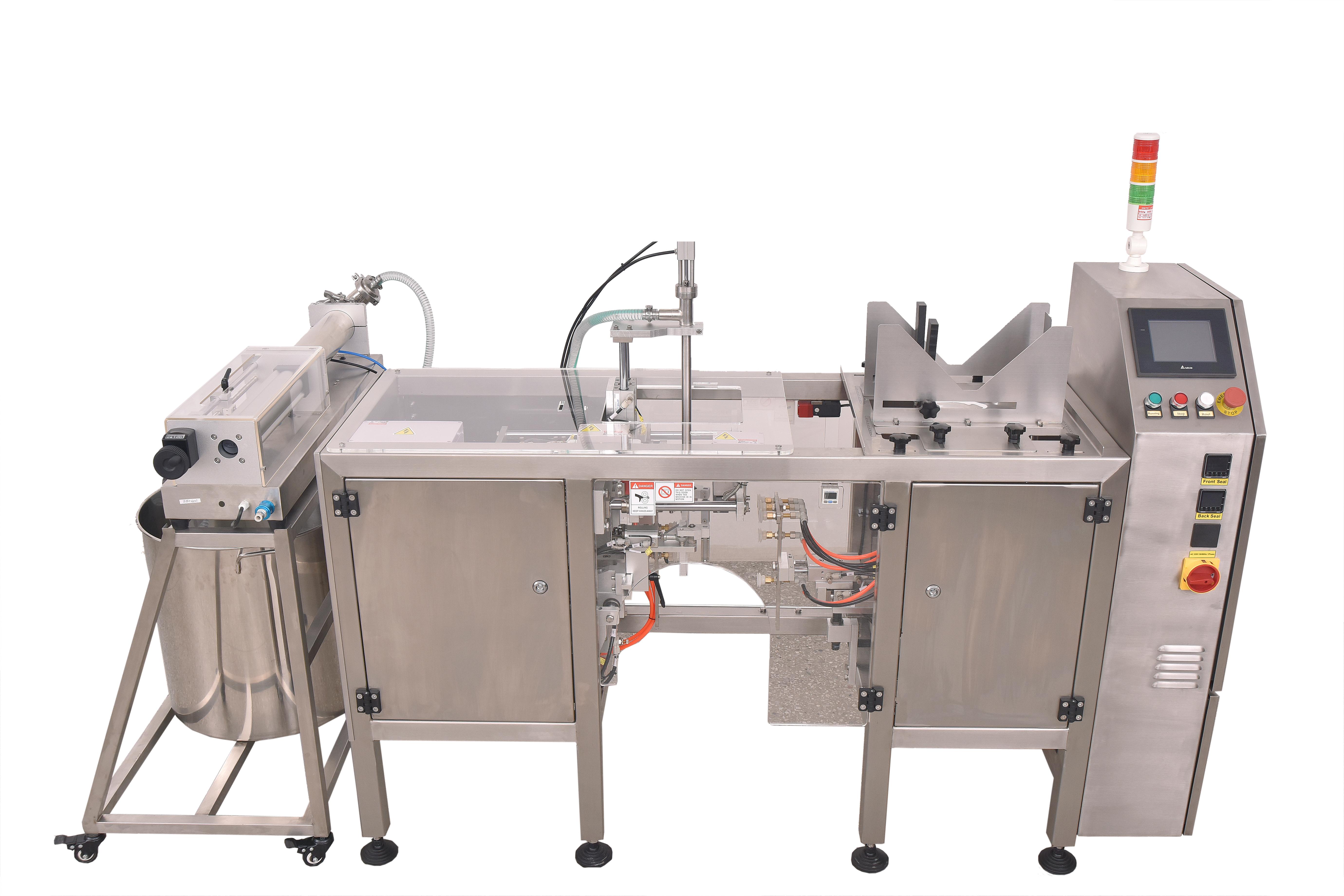 دستگاه بسته بندی پر کردن کیسه دوی پک ایستاده تک ایستگاهی برای مایع آبمیوه شیر 4