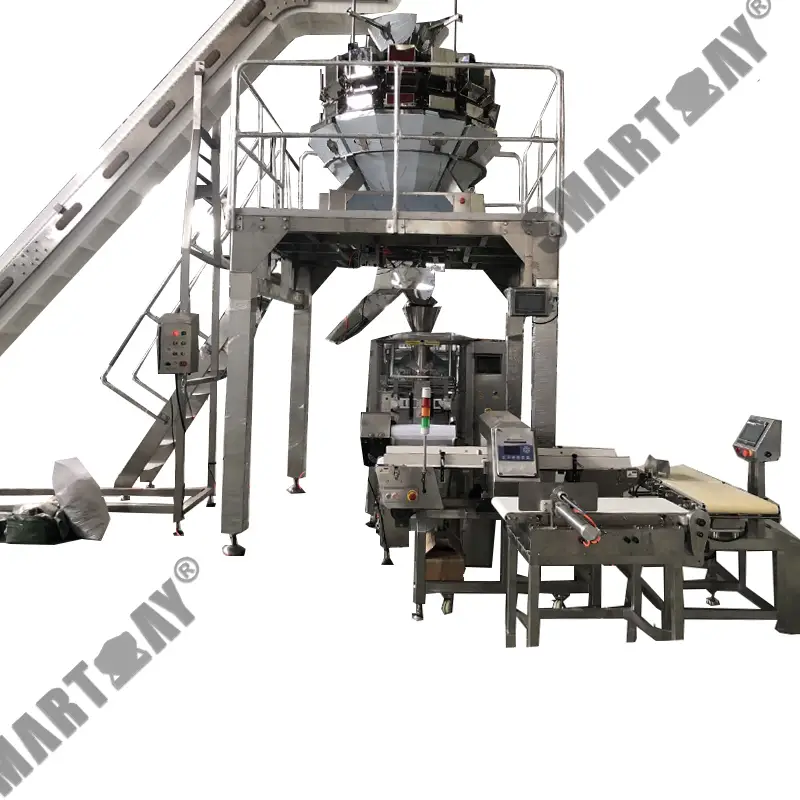 Шматфункцыянальная вертыкальная форма для запаўнення і запячатвання пакетаў, другасная ўпаковачная лінія, пакет у машыну для ўпакоўкі ў поліэтыленавыя пакеты 1