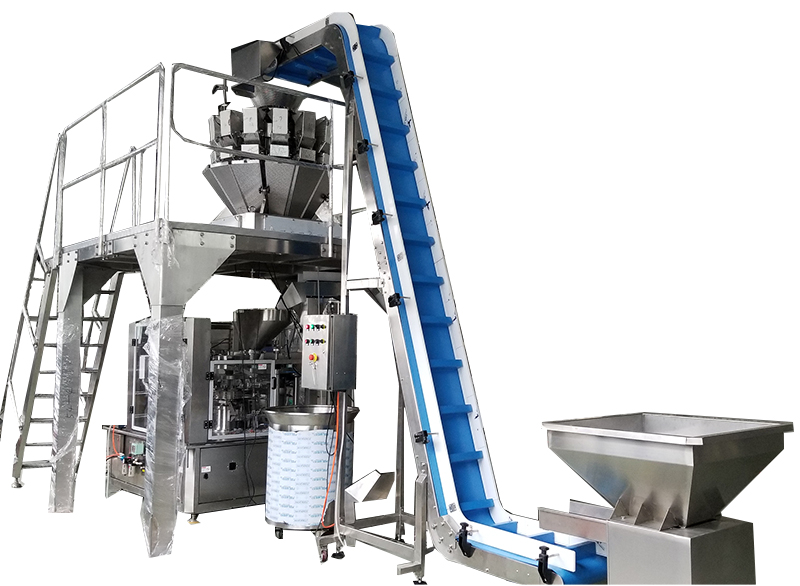 Meáitheoir 14 ceann 8 stáisiún meaisín pacáistithe mála réamhdhéanta meaisín líonta greamaigh císte 7