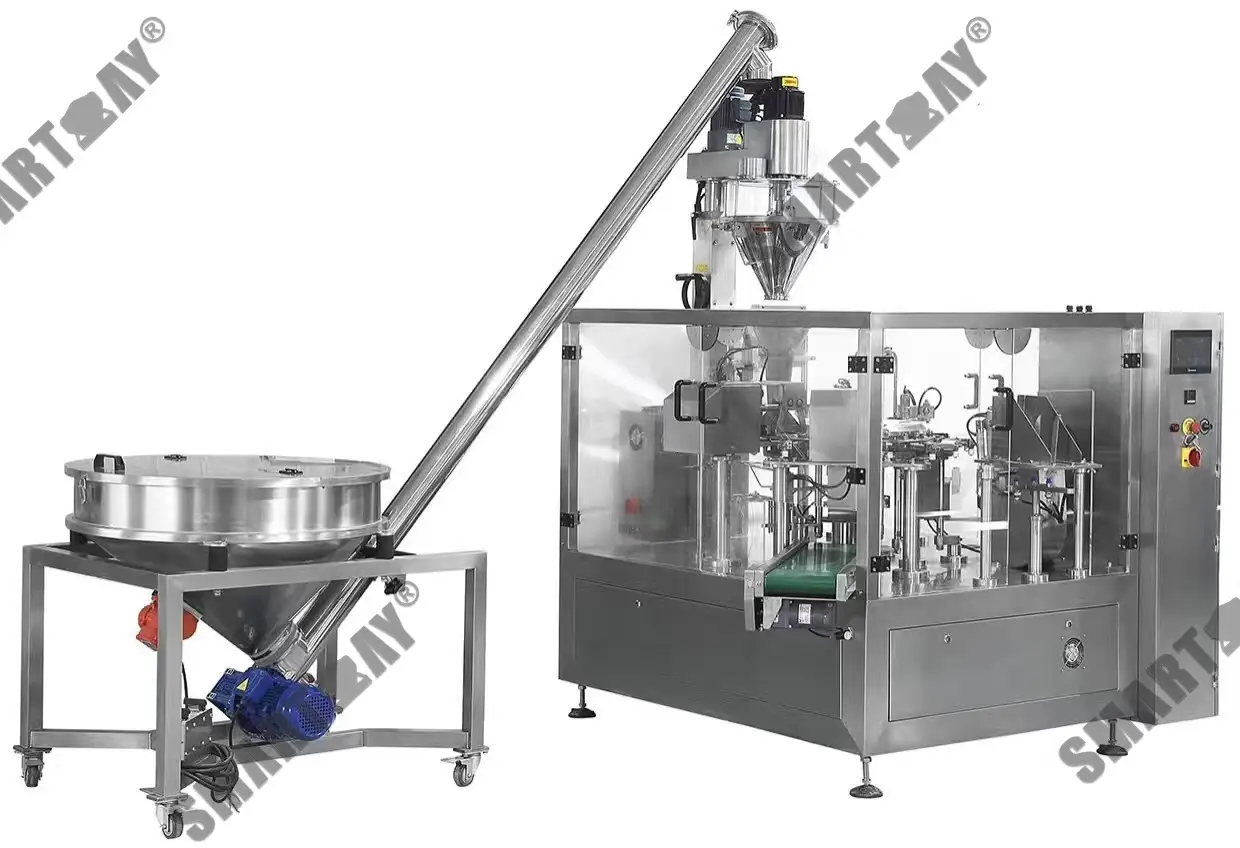 Mesin bungkus aci sealing kantong ngeusian bubuk puteran 1