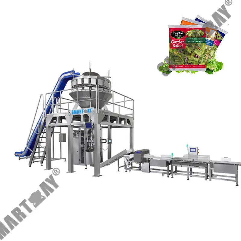 高速稱重封口灌裝立式成型冷凍包裝機（VFFS）菠菜塑膠袋包裝機羅馬生菜捲心菜包裝機 1