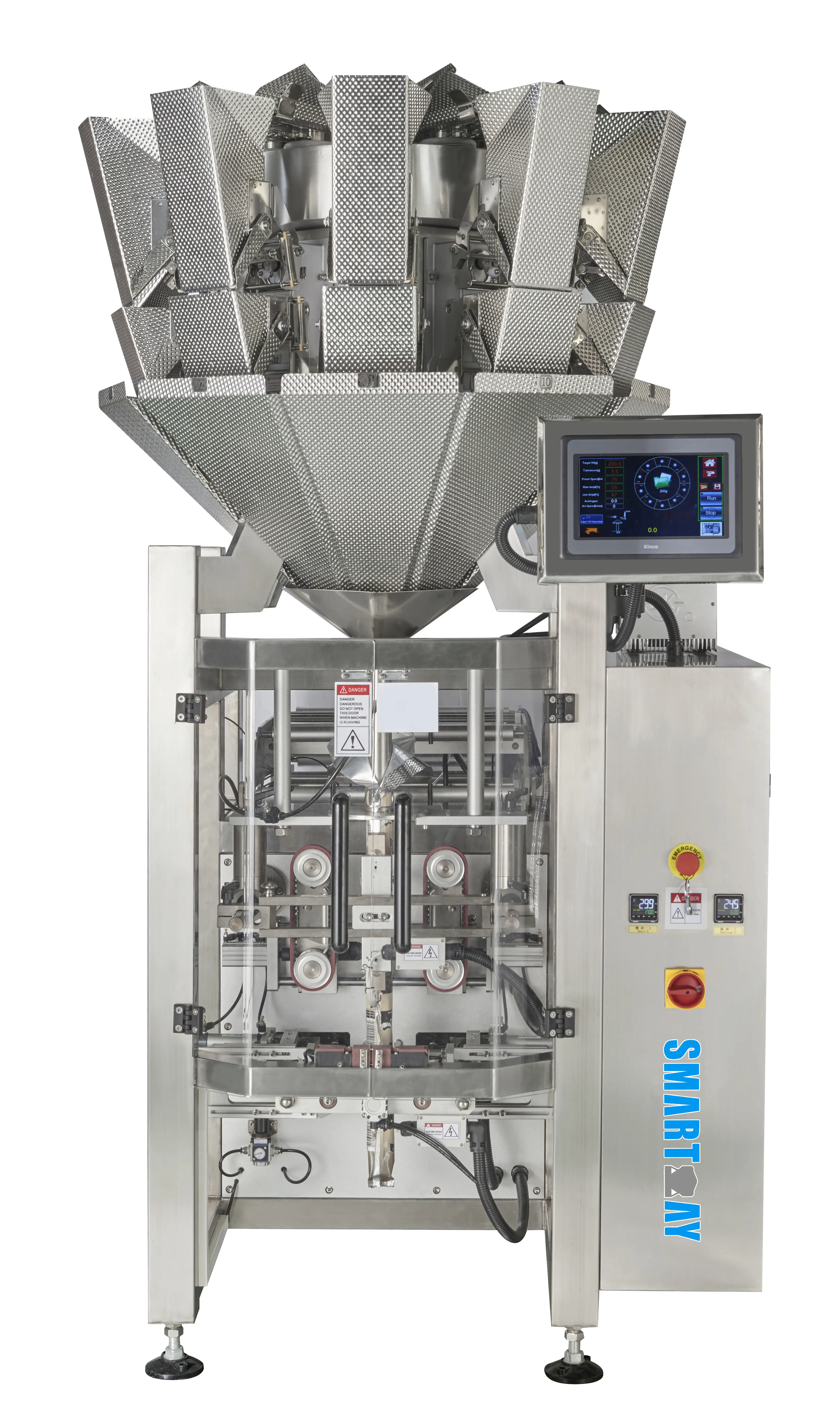 Többfejű mérleg függőleges VFFS csomagológép snack chips diócsomagoláshoz 1