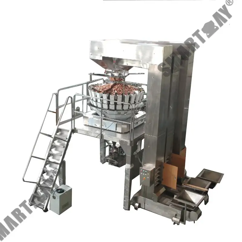 Шматфункцыянальная машына для разліву сухафруктаў, цана, падушка, мяшок, вертыкальная сістэма ўпакоўкі для закусак 1