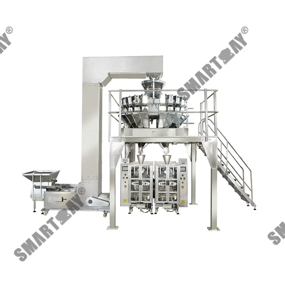 Шматфункцыянальная машына для ўпакоўкі харчовых прадуктаў Twins VFFs для напаўнення фінікаў у пакуначках 1