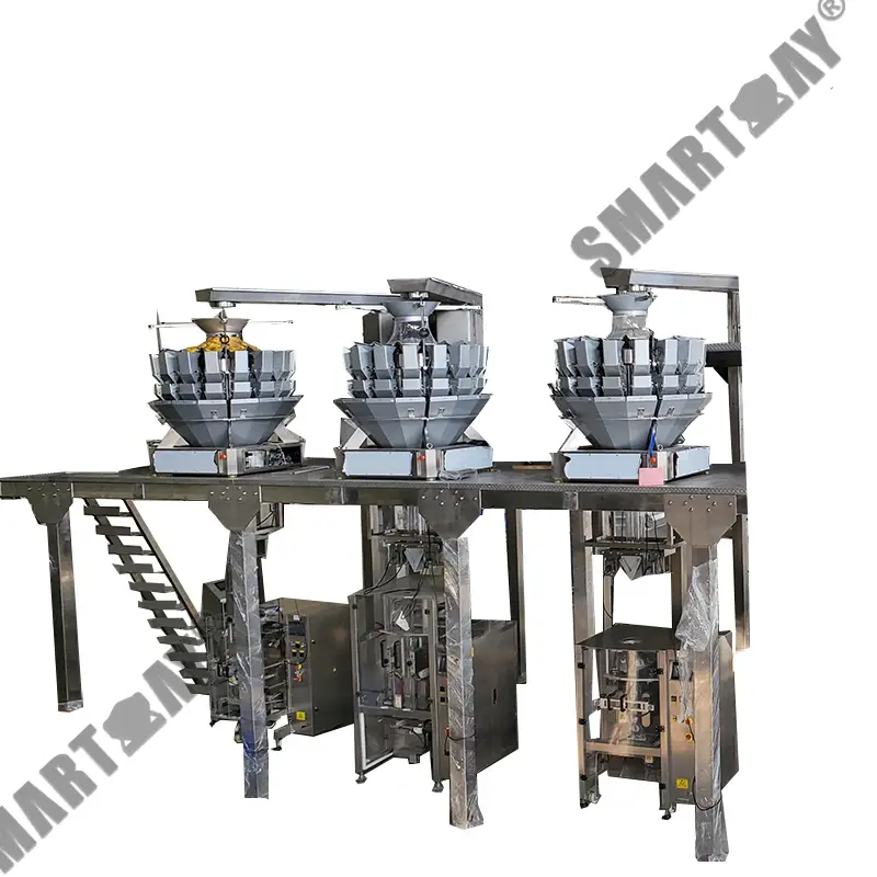 Вертыкальная упаковачная машына VFFS з шматгалоўным узважвальнікам для закусак 1