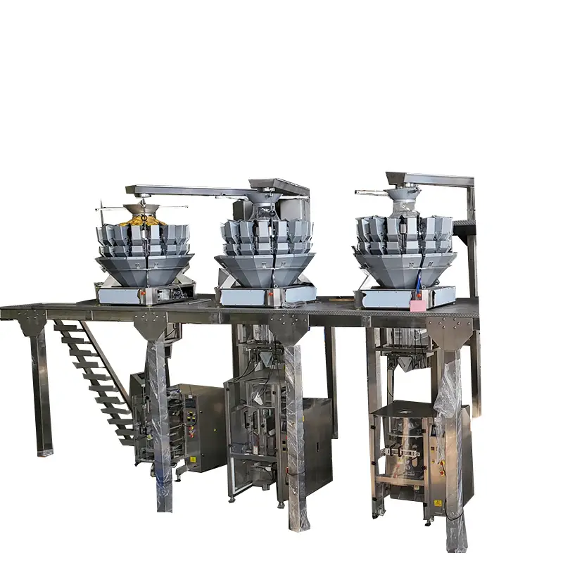 Mesin kemasan vertikal solusi kemasan VFFS nganggo timbangan multihead kanggo cemilan 1