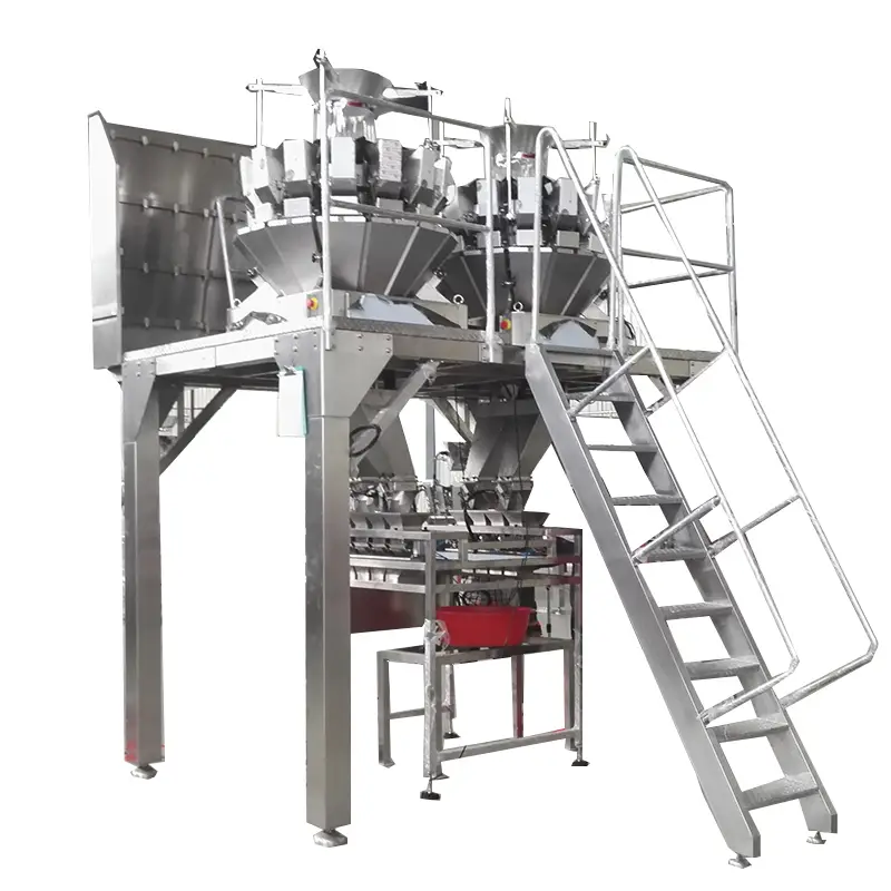 பஃப் செய்யப்பட்ட உணவுக்கான அரை தானியங்கி எடை மற்றும் பேக்கிங் வரி 1