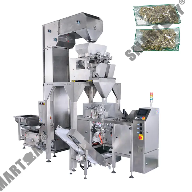 Awtomatikong makina sa pagputos sa kendi nga cannabis nga adunay multihead weigher 1