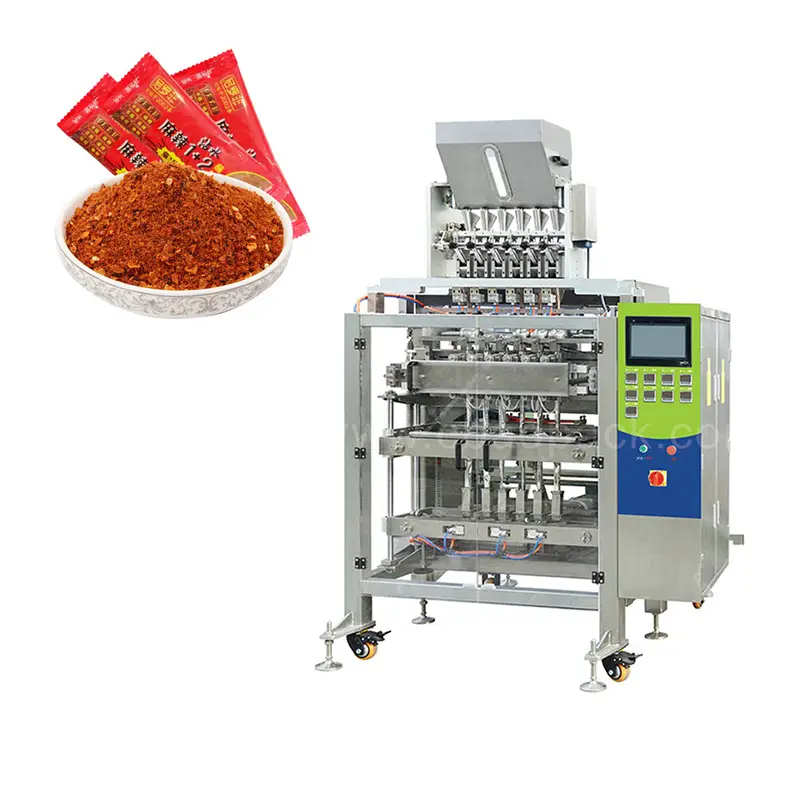 Повеќелиниска машина за пакување со вертикално пакување од доматно брашно во прав од зачини 1