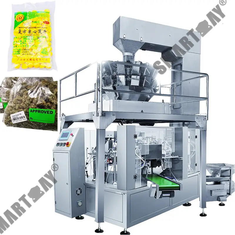 ម៉ាស៊ីនវេចខ្ចប់ថង់កញ្ឆាដែលផលិតរួចជាស្រេចសម្រាប់គ្រាប់ថ្នាំ 1