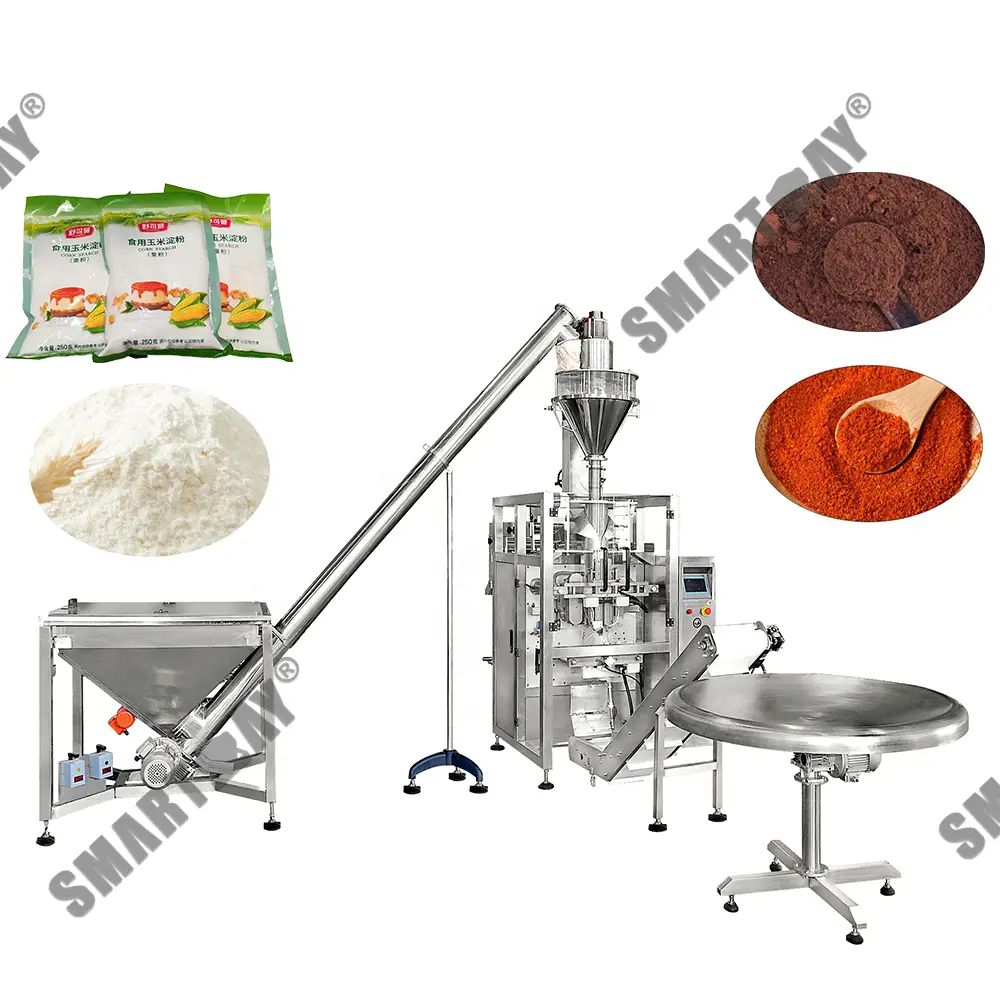 Ẹrọ iṣakojọpọ VFFs oka sitashi ti o ni iwọn iyara giga ẹrọ package lulú ewa pẹlu ifunni skru 1