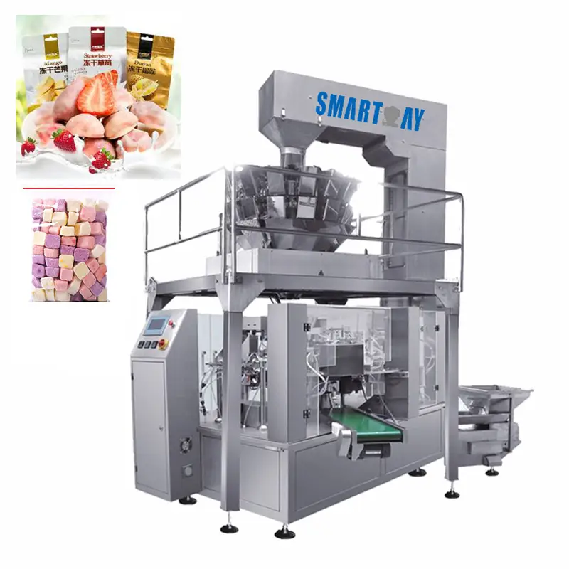 Ce Automatic filling sealing yogurt block premade bag packaging machine dried strawberry packing machine for snacks 1