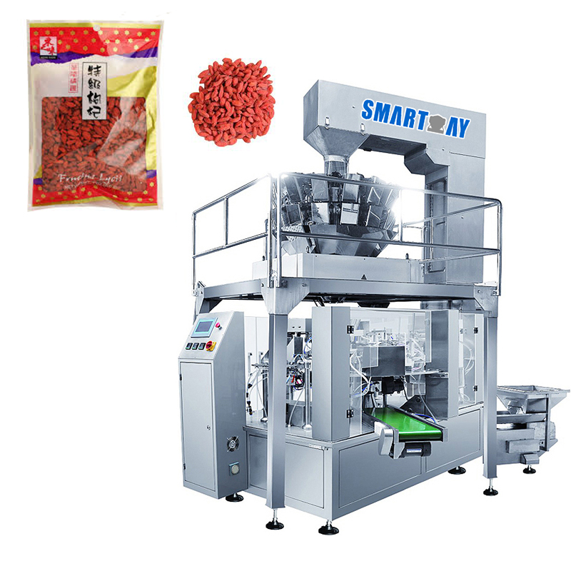 Multifunction weighing filling sealing wolfberry rotary packaging machine red date packing machine for candied fruit 7