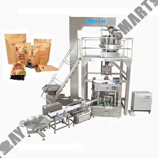 Automatický šroubovací předem připravený sáček, balicí stroj na sušené borůvky, balicí stroj na jujube pro ovoce 1