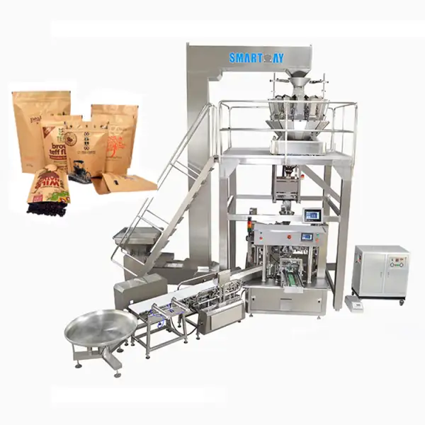 เครื่องบรรจุถุงสำเร็จรูปอัตโนมัติสำหรับบลูเบอร์รี่แห้ง เครื่องบรรจุถุงสำหรับผลไม้พุทรา 1