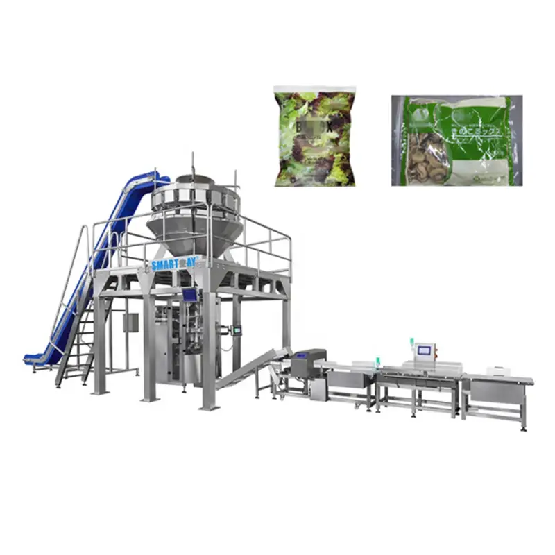 Multifunction weighing sealing filling auto vertical green vegetables packing machine celery package machine for lentils 1