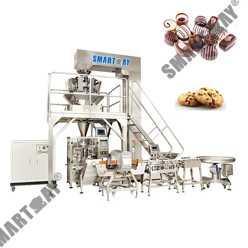פאַבריק פּרייַז וואָג אַוטאָ ביסקויט פּאַקינג מאַשין שאָקאָלאַד ווערטיקאַל פּאַקינג מאַשין פֿאַר סנאַקס 1