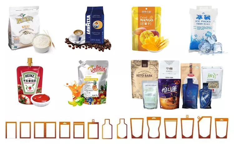 Sjálfvirk lárétt pökkunarvél fyrir forsmíðaða pokafyllingarvél standa upp með renniláspoka 1