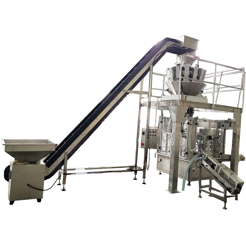 Automatisk sås roterande prefabricerad påse fyrsidig tätningspåse förpackningsmaskin med vätskepump 1