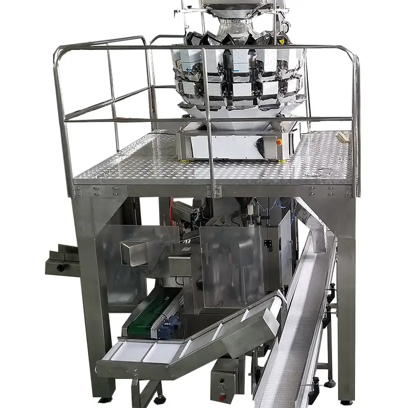 40 bags per min multihead weigher rotary premade pouch packing line in stainless steel 1