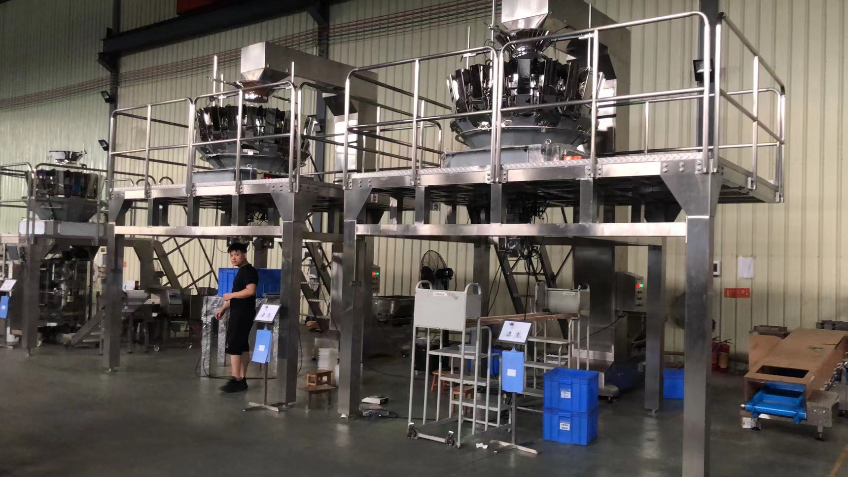 20 head double station snack food packing line 1