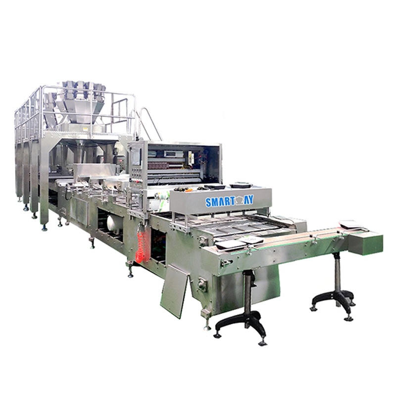 How to automatically package the prepared dishes into the tray? 1