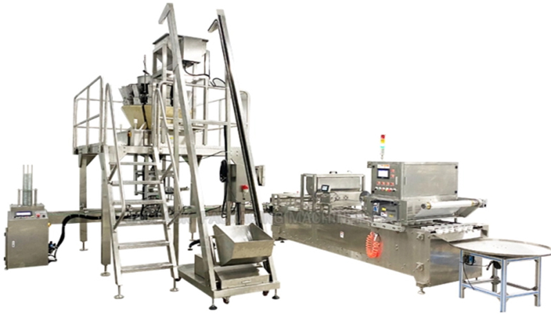 How to pack the ready to eat food into tray automatically? 2