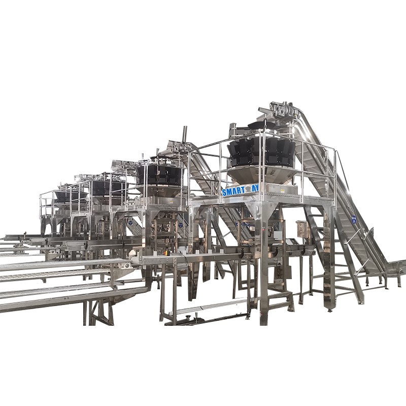 What are the functions of the crayfish tray filling and packing system? 1