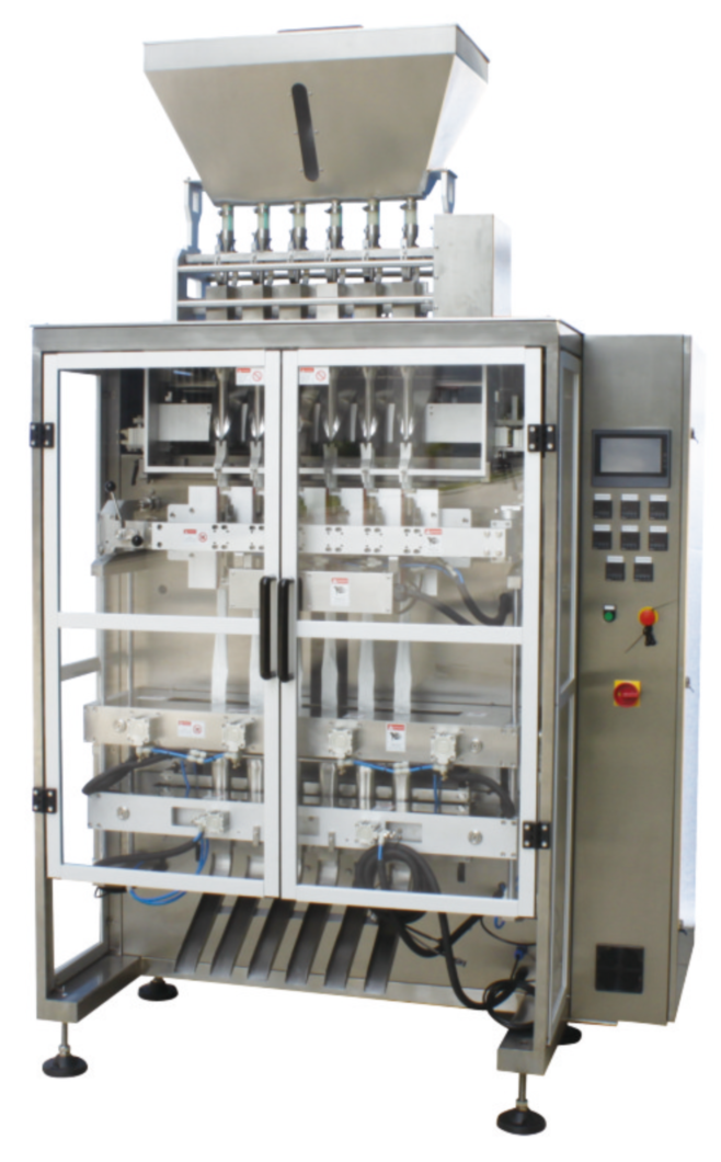 What function does a vertical multi-lane packaging machine have? 4