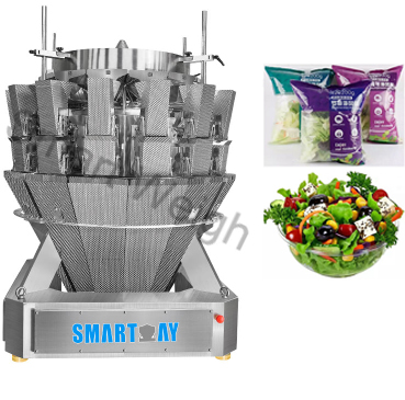Solusi Pengemasan Salad Sayuran Segar/Beku Otomatis dengan Timbangan Multihead 1