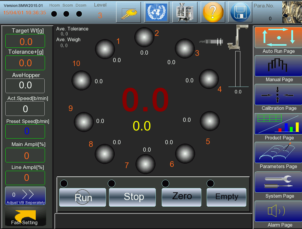How to set multi times weigh of multihead weigher 6
