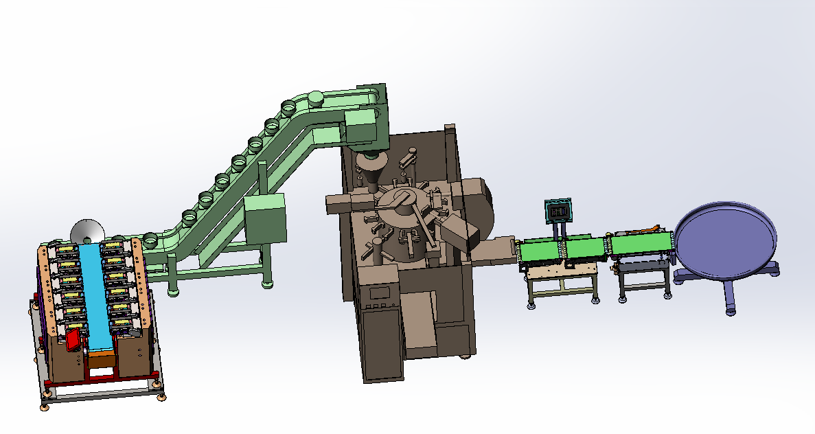 12 head linear weigher rotary packing line install in Czech 4