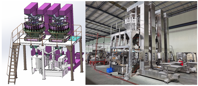  màquina d'embalatge automàtica de pesatge de fruits secs de barreja diària