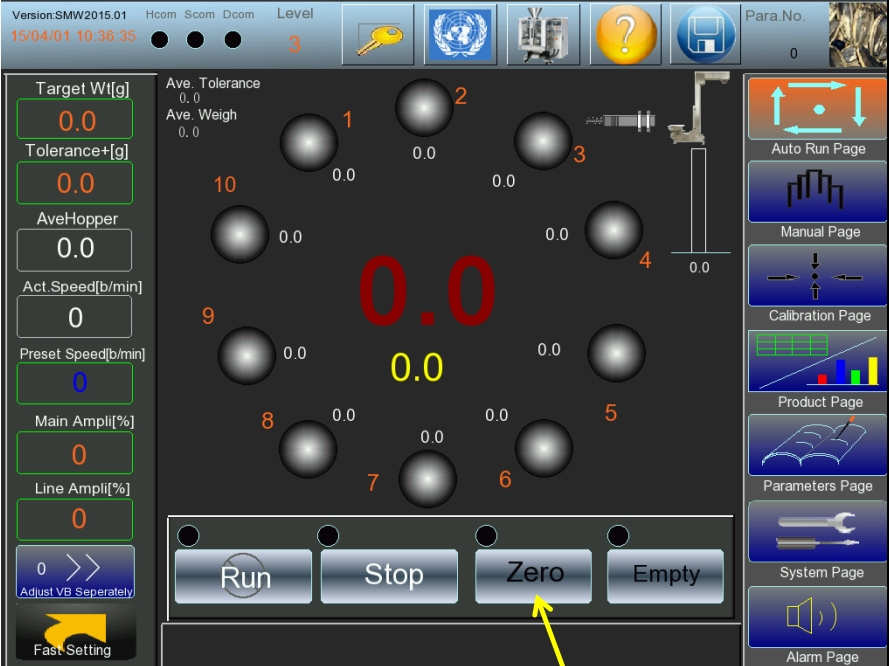 मल्टीहेड वेजर-टच स्क्रीनमध्ये मल्टी वेज कसे सेट करायचे 6